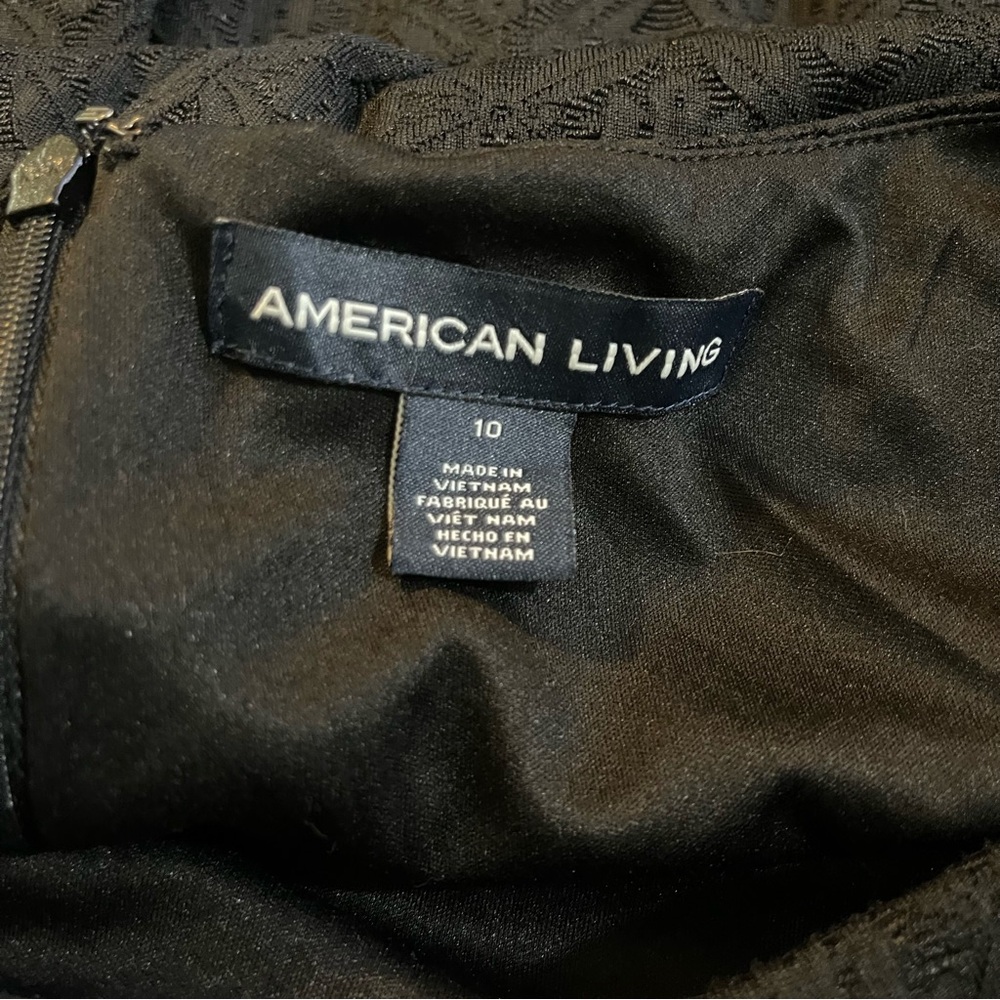 American Living Black Textured Dress - Picture 8 of 10